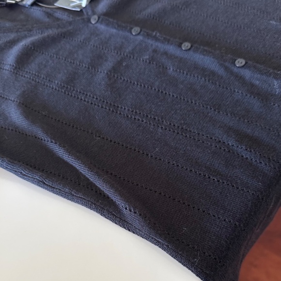 FINITY FULL FASHIONED BLACK  V-NECK CARDIGAN-NWT/L - Picture 3 of 13